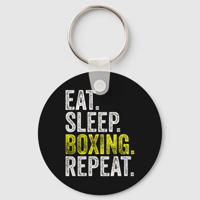 Chaveiro Coma o Boxing Repetit Boxer Fighter Fighting Wor (Frente)