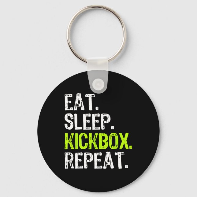 Chaveiro Coma o Kickbox de dormir Repetir Kickboxing Kick B (Frente)