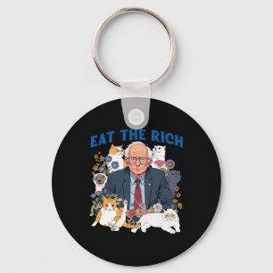 Chaveiro Coma O Rich Bernie Sanders Floral Cat Resiste A Ag