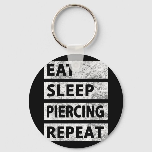 Chaveiro Coma Piercing Do Sono Repetir Piercing Engraçado (Frente)