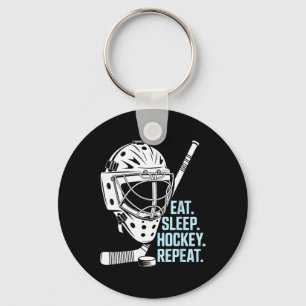 Chaveiro Coma Sonho Hockey Repita Máscara de Hockey Adesivo