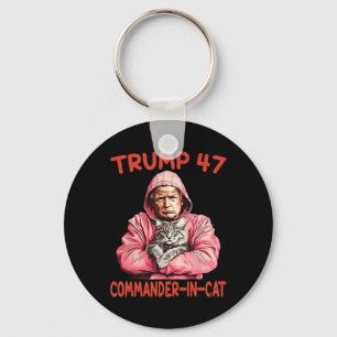 Chaveiro Comandante De Trump Em Gato Engraçado E Trump