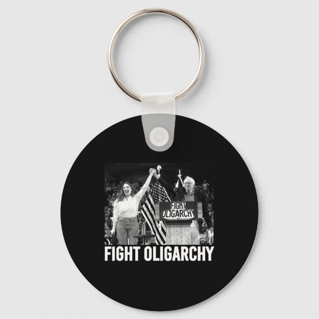 Chaveiro Combater Oligarchy Bernie Sanders E A Liberdade Ao (Frente)