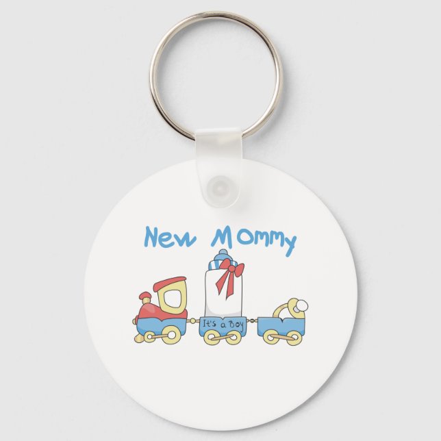 Chaveiro Comboio de novas Mamães de camisetas e presentes (Frente)