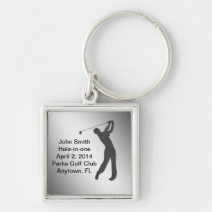 Chaveiro Comemoração Golf Hole-in-one Personalizável