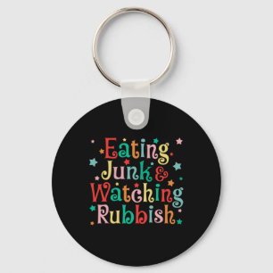 Chaveiro Comendo Comida De Xmas E Assistindo O Natal Bêbado