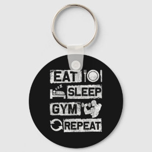 Chaveiro Comer Dormir Academia Repetir Roupas Engraçadas de