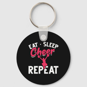Chaveiro Comer Dormir Aplaudir Repetir Engraçado Cheerleadi