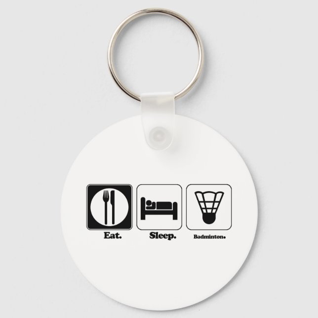 Chaveiro comer dormir badminton (Frente)