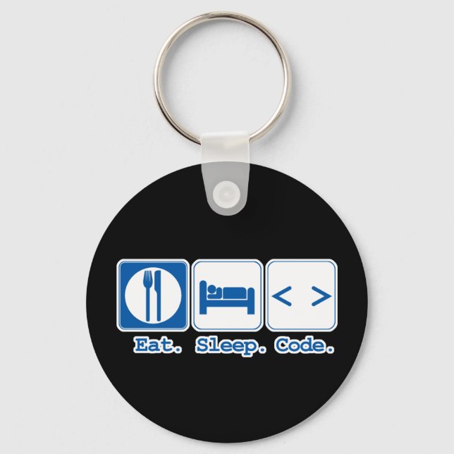 Chaveiro comer dormir codificar (html) (Frente)