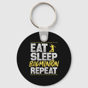 Chaveiro Comer Dormir Repetir Hobby de Badminton Shuttle