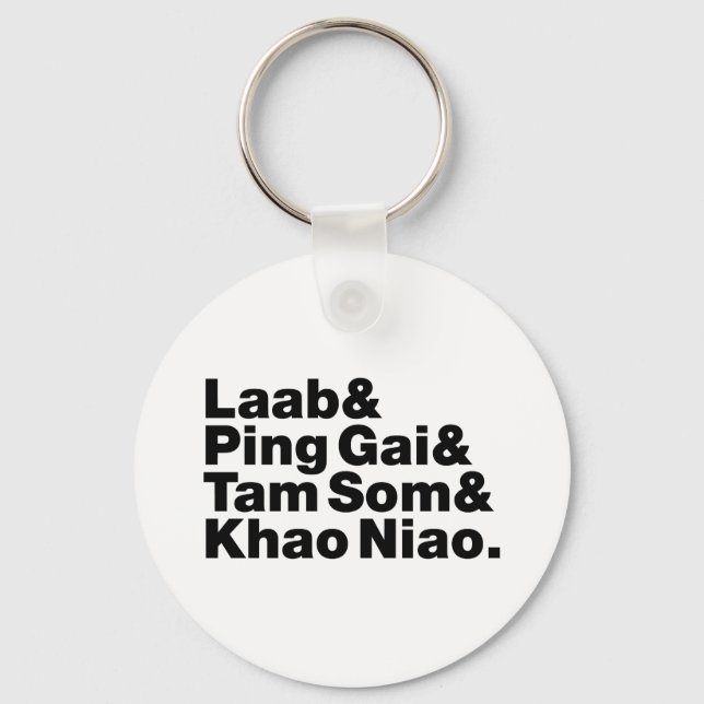 Chaveiro Comida da rua Laotian (Frente)