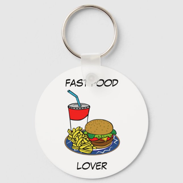 Chaveiro Comida rápida - Burger & Fries (Frente)