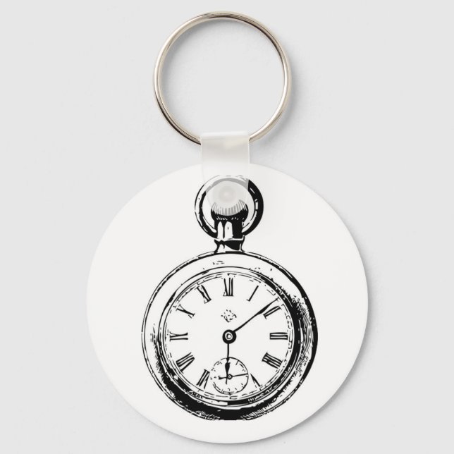 Chaveiro Como a ilustração do relógio de bolso (Frente)