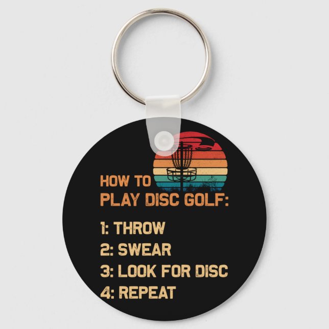 Chaveiro Como Jogar Golf Disk Golf Disk (Frente)