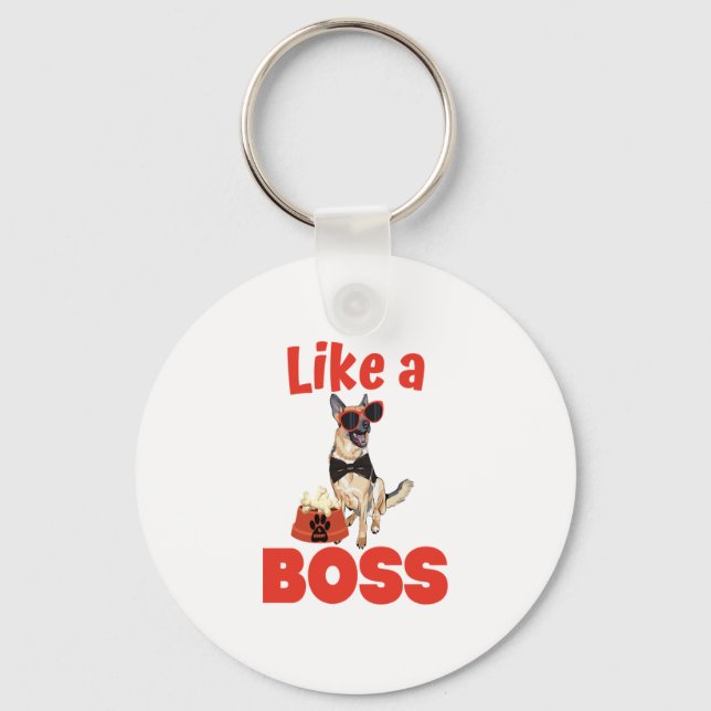Chaveiro Como Um German shepherd Chefe (Frente)