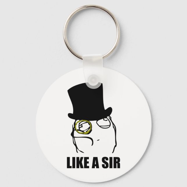 Chaveiro Como um Sr Monocle Rage Face Meme (Frente)