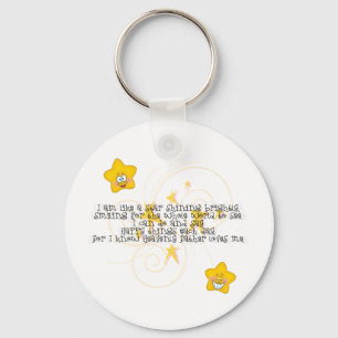 Chaveiro como uma estrela que brilha brilhantemente