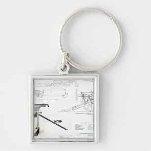 Chaveiro Comparação da arma automática do potro