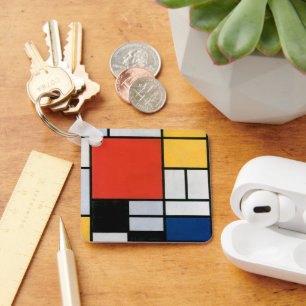 Chaveiro Composição Abstrata Vintage por Piet Mondrian