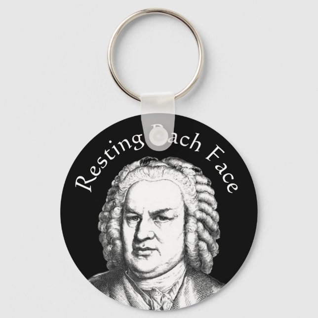 Chaveiro Compositor de Música Clássica de Bach Face em Desc (Frente)
