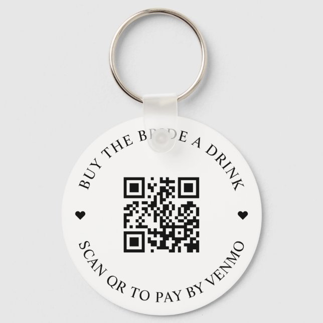Chaveiro Comprar um Drink para a Noiva QR Code (Frente)