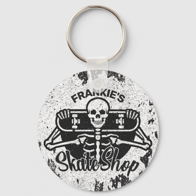 Chaveiro Compro de Skate de skull Skateboard do ADD persona (Frente)