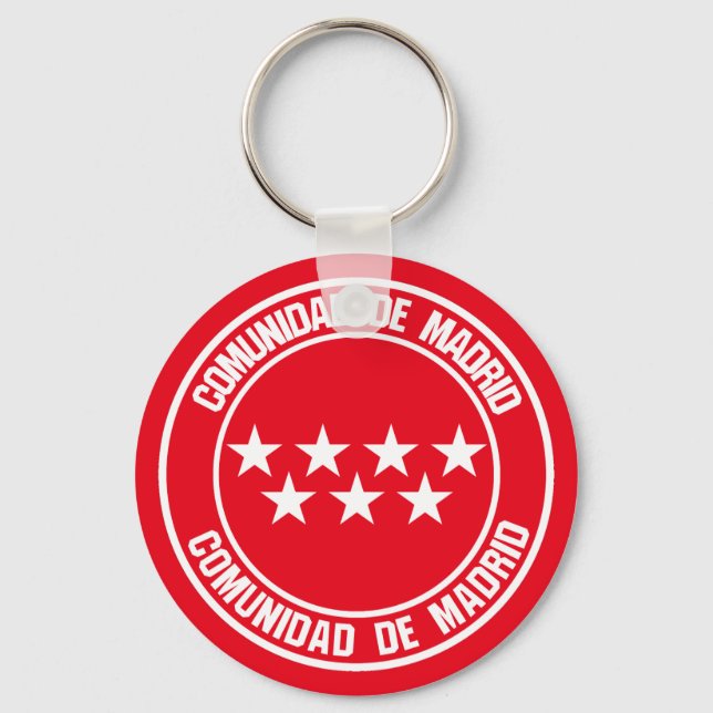 Chaveiro Comunidad de Madrid Round Emblem (Frente)
