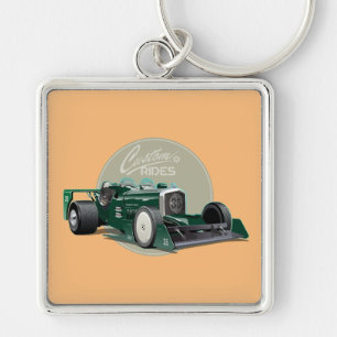 Chaveiro Conceito de carro de retrocorrida personalizado