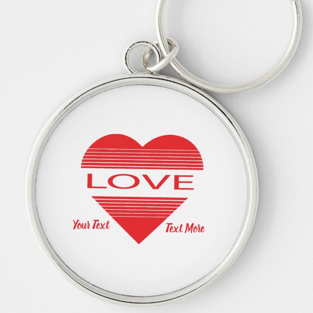 Chaveiro Conceito de Design de Amor e Romance com Elementos (Frente)