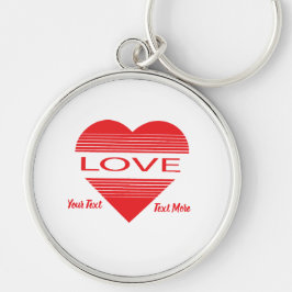 Chaveiro Conceito de Design de Amor e Romance com Elementos