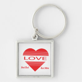 Chaveiro Conceito de Design de Amor e Romance com Elementos