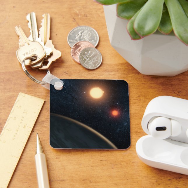 Chaveiro Conceito do artista Ilustrando Kepler-16b. (Mesa)