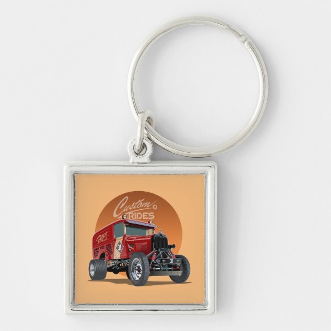 Chaveiro Conceito personalizado de carro de retrocorrida (Frente)