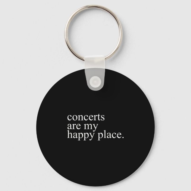 Chaveiro Concerts Are My Happy Place Funny Concerts Lover M (Frente)