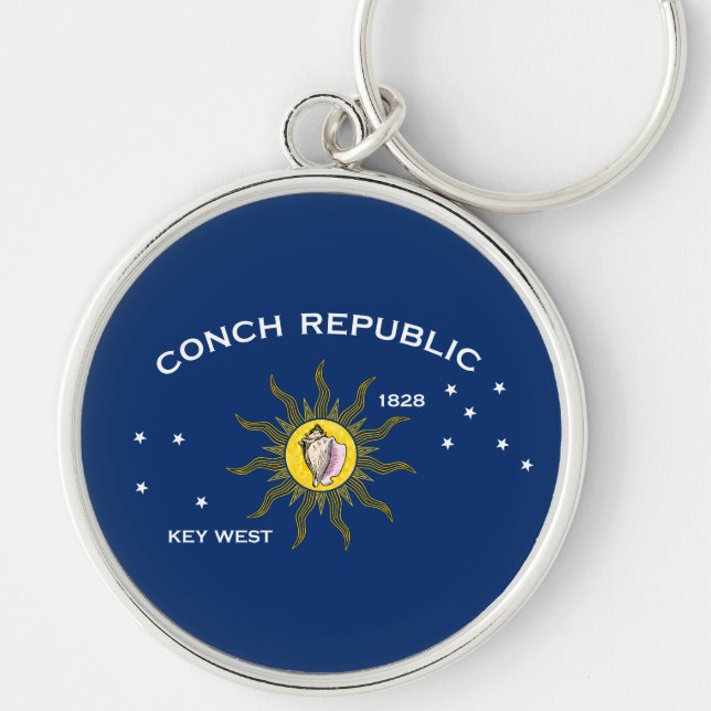 Chaveiro Conch Republic Flag Key West Florida (Frente)