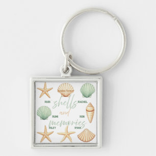 Chaveiro Conchas e Memórias Personalizadas: Oceano Minimali
