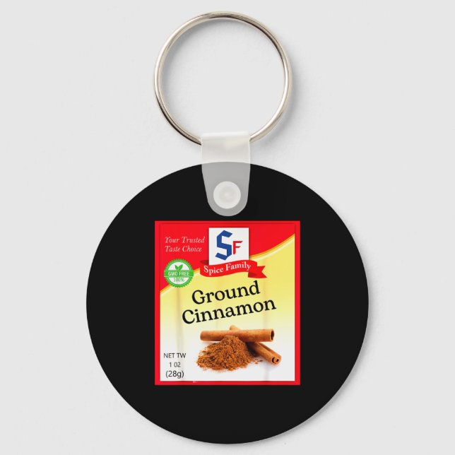 Chaveiro Condimento de Canela Moída Grupo de Cena de Feriad (Frente)
