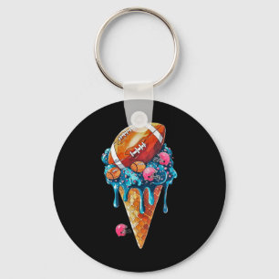 Chaveiro Cone De Aquarela De Sorvete De Futebol Com Sprin