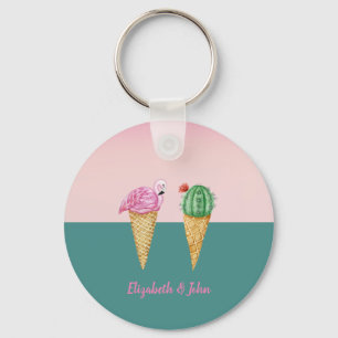 Chaveiro Cones de Sorvete Coloridos Legais - Personalizados