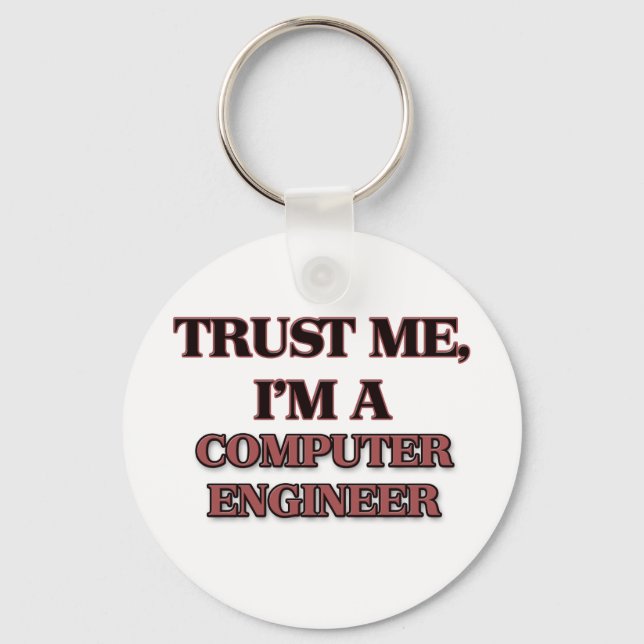 Chaveiro Confie em mim, sou um ENGENHEIRO de COMPUTADOR (Frente)