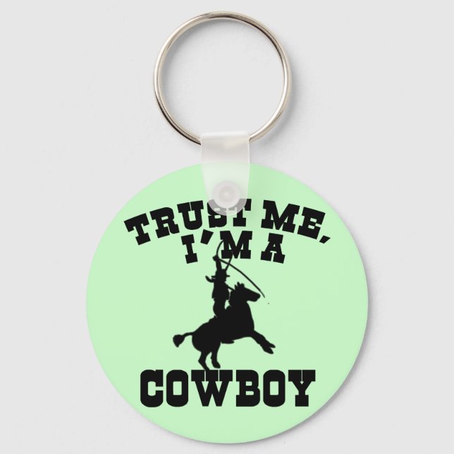 Chaveiro Confie em mim, sou uma camiseta cowboy, Hoodies, S (Frente)