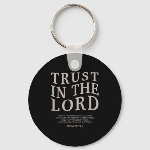 Chaveiro Confie no Senhor Christian Faith Bíblia Verse Scri