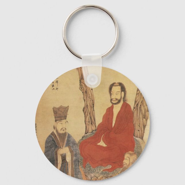 Chaveiro Confúcio, Lao-tzu e Arhat Budista (Frente)