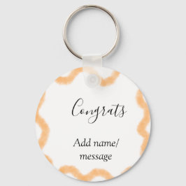 Chaveiro Congrats orange spiral Spanish border boho retro n
