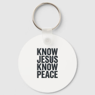 Chaveiro Conheça Jesus Conheça a Paz Tipografia Cristã Vint