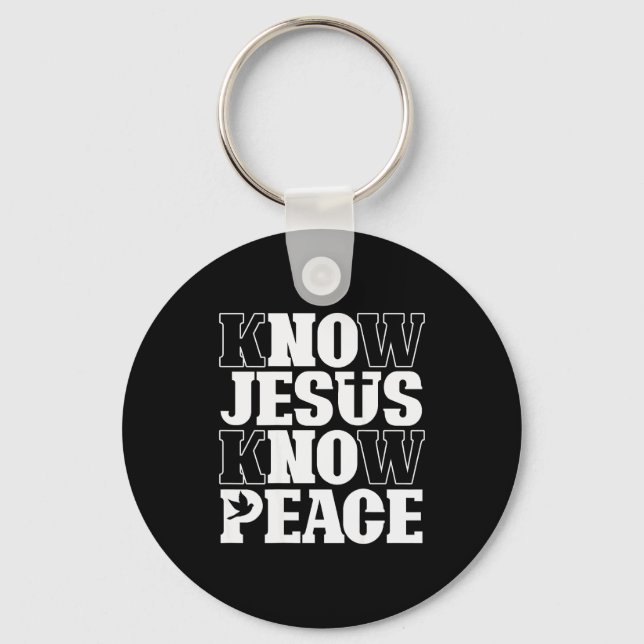 Chaveiro Conheça Jesus Conheça Paz Religião Deus Igreja Cri (Frente)
