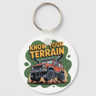 Chaveiro Conheça Seu Terreno Caminhão 4x4 Off Road Cartoon