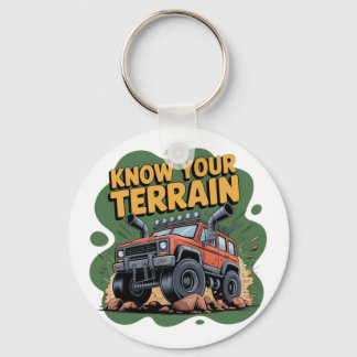 Chaveiro Conheça Seu Terreno Caminhão 4x4 Off Road Cartoon