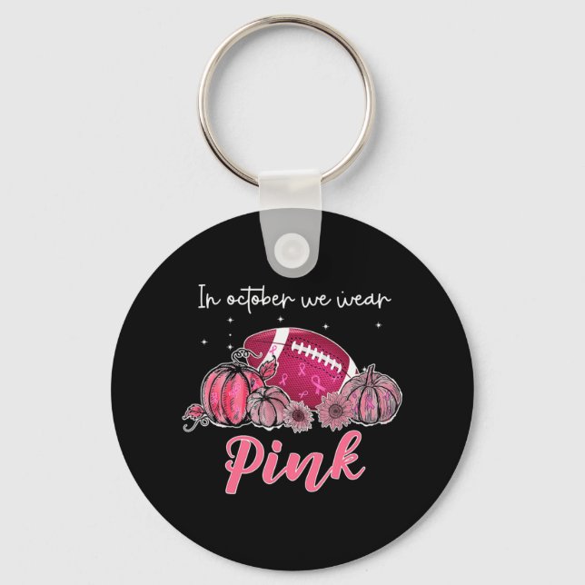 Chaveiro Conhecimento do Cancer de futebol em outubro (Frente)